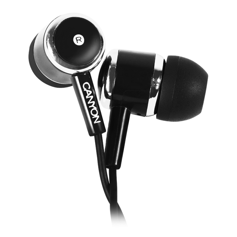 Crne CANYON Stereo slušalice sa mikrofonom