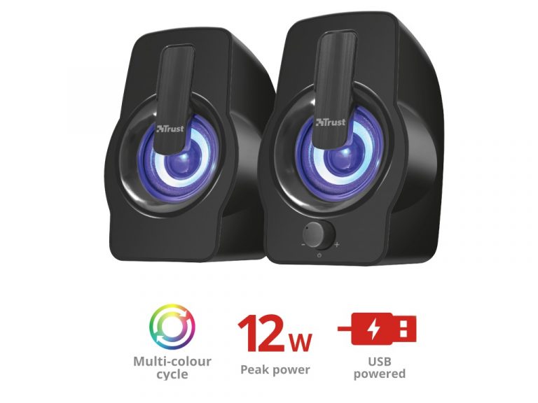 Crni Gemi RGB 2.0 zvučnici sa RGB osvetljenjem i USB priključkom
