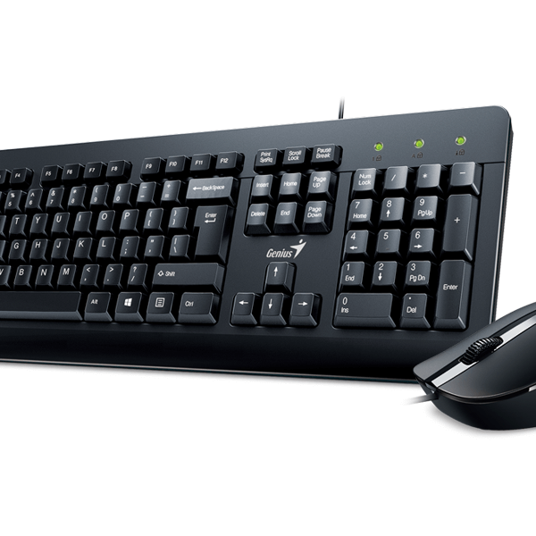 Genius KM-160 set tastature i miša na beloj podlozi