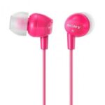 Sony EX15 pink slušalice sa ergonomskim dizajnom i mekim nastavcima