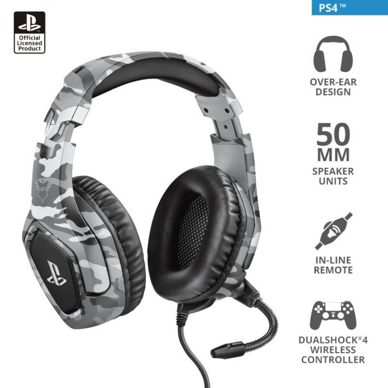 Trust GXT 488 Forze-G PS4 slušalice za gejming, sive boje