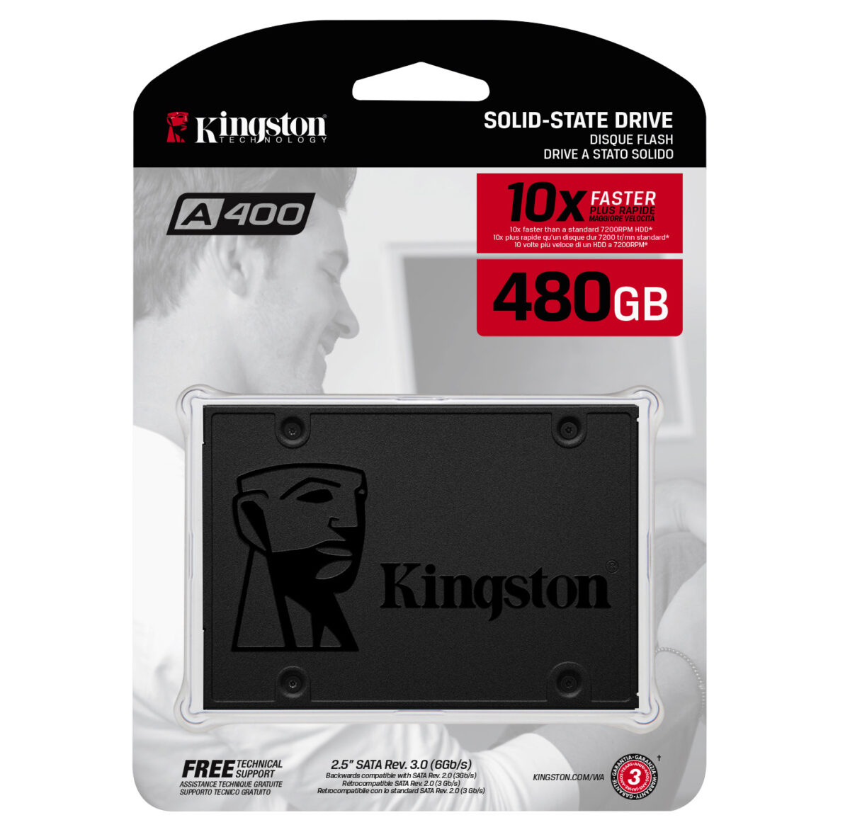 Kingston SSD A400 480GB unutrašnji SATA SSD disk sa 2,5" formatom