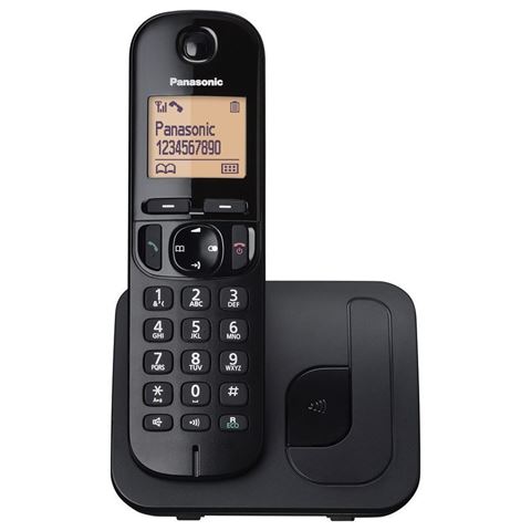 Panasonic KX-TGC210FXB crni bežični telefon sa osvjetljenom tipkovnicom i 1.6" zaslonom