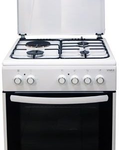 Vivax HOME samostojeći štednjak FC-31602 WH u beloj boji sa modernim dizajnom i odvojivim staklom na vratima