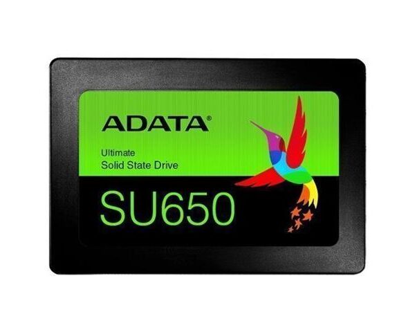 SSD Adata 480GB SU650 SATA 3D Nand disk sa 2,5" formatom i brzinom čitanja 520MB/s