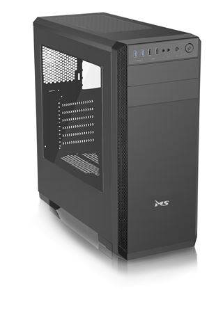 Crno MS Fighter V300 gaming kućište sa USB portovima i prostorom za hlađenje