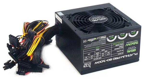 MS CORE M500 napajanje 500W sa crnim kućištem i ventilatorom