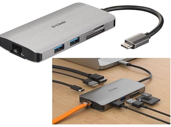 D-Link USB-C HUB 8-in-1 sa HDMI, Ethernet i USB 3.0 portovima