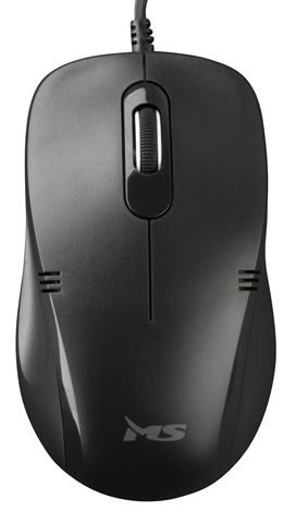 Crni žičani miš MS FOCUS C100 sa USB konektorom i scroll dugmetom