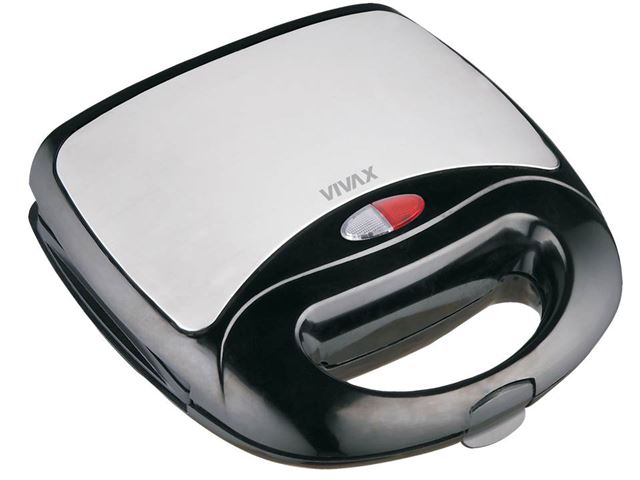 Crni VIVAX HOME toster TS-7501BLS sa inox detaljima i svjetlosnim indikatorom rada