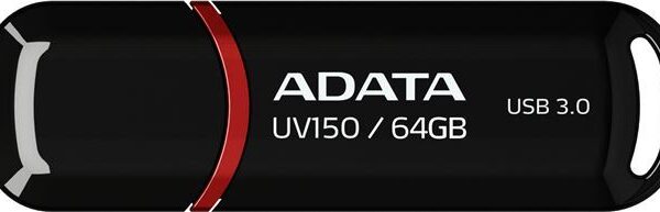 Crna ADATA UV150 64GB USB 3.2 memorija sa modernim dizajnom