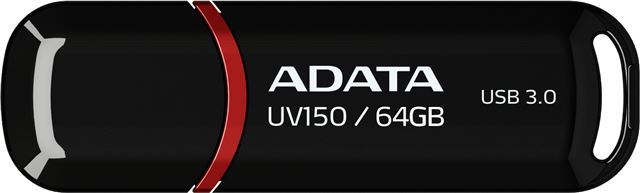 Crna ADATA UV150 64GB USB 3.2 memorija sa modernim dizajnom