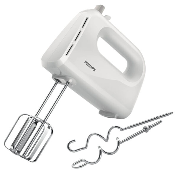 Philips mikser HR37050 na beloj podlozi sa mericem i nastavcima