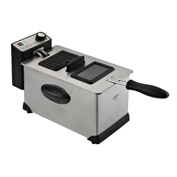 Vivax HOME friteza DF-2003SS u metalnom izdanju sa crnim detaljima