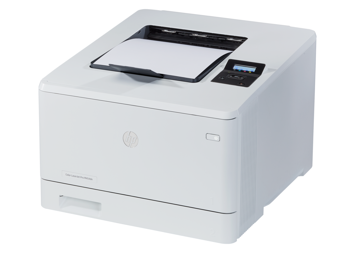HP LaserJet M454DN kolor printer sa kompaktnim dizajnom i ladicom za papir