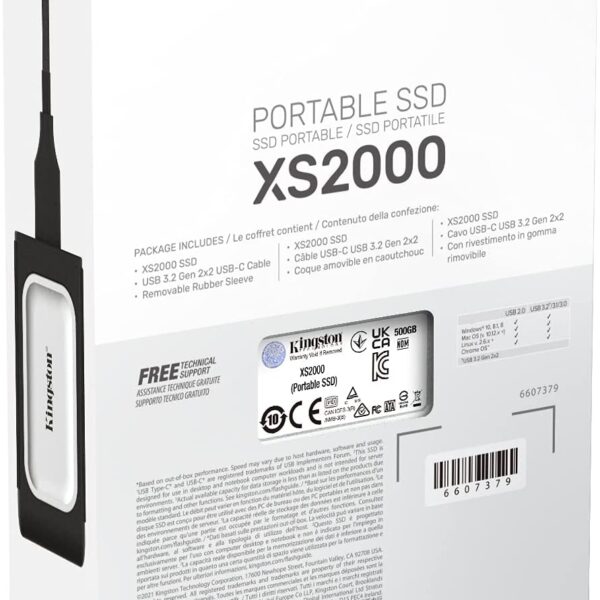 Kingston XS2000 eksterni SSD disk 500GB sa USB-C konektorom