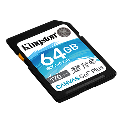 Kingston SD 64GB CanvasGoPlus memorijska kartica sa oznakom brzine 170/70MB/s