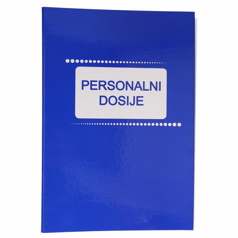 Personalni dosije na latinici sa plavim koricama
