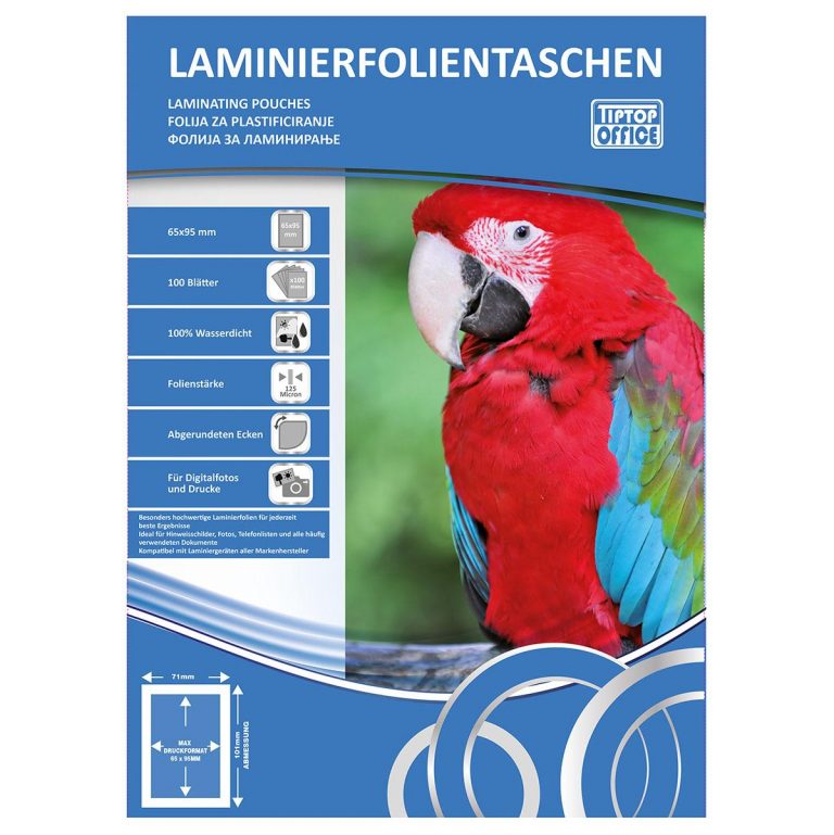 Transparentna TTO folija za plastifikaciju, veličine 65x95mm i debljine 125 mikrona