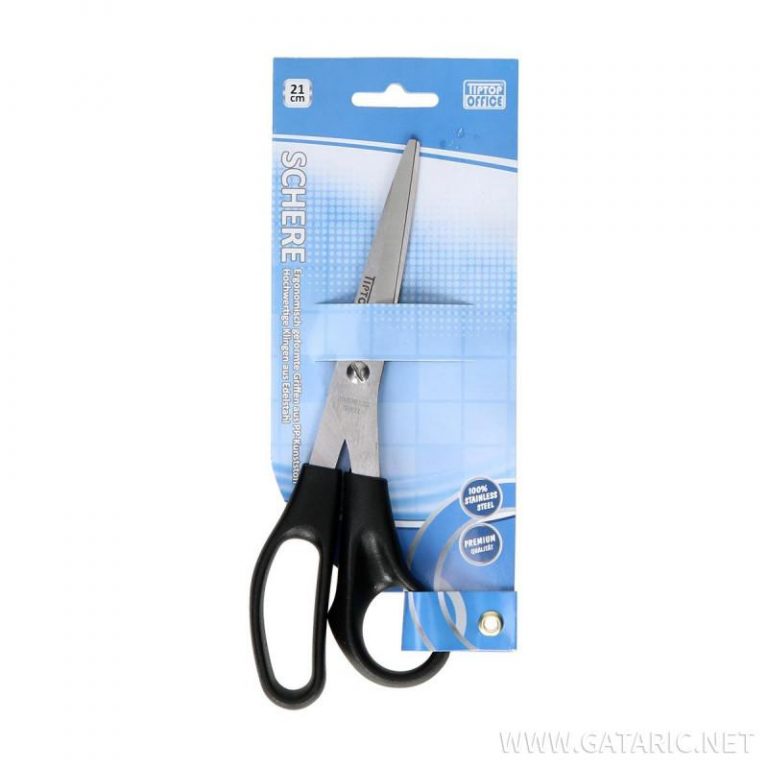 Crne TTO makaze dužine 25cm za rezanje papira i kartona