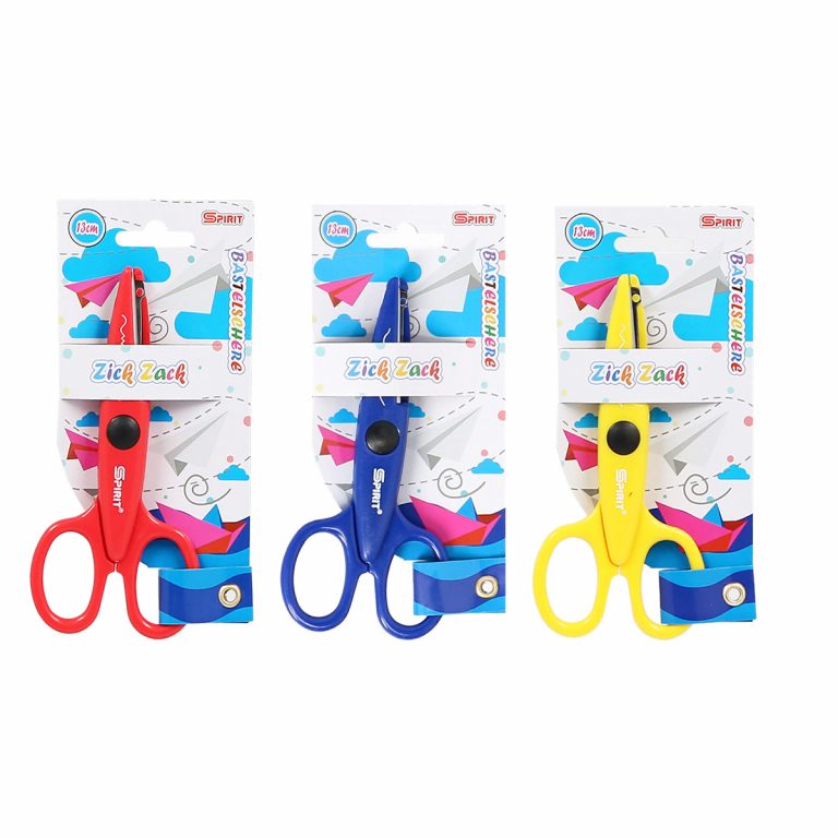 TTS cik-cak makaze 13cm u tri boje za školu i dekorativne radove