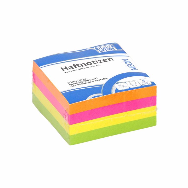 TTO Samolj neon memo blok 75x75mm sa 400 listića