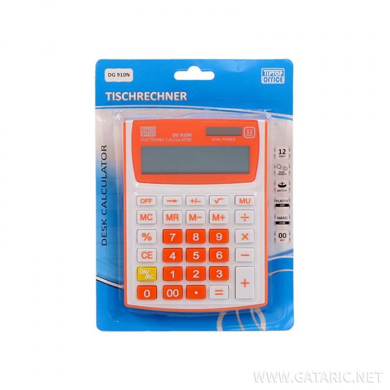 TTO Digitron DG-910N 12-cifarski kalkulator sa solarnim i baterijskim napajanjem