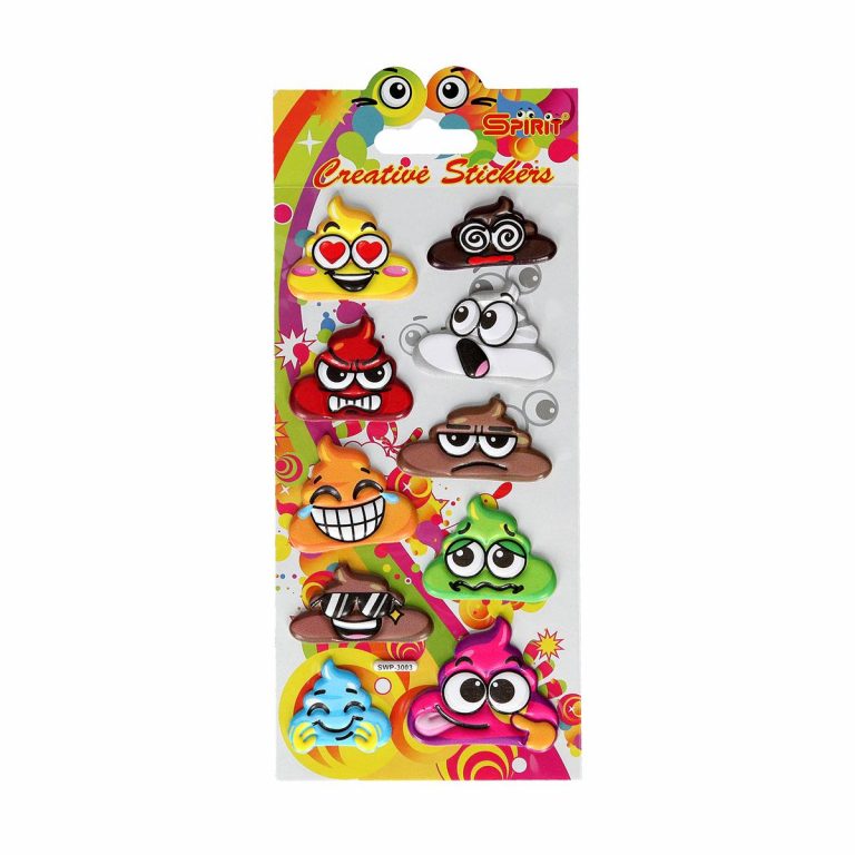 3D Puffy Poopo stikeri sa zabavnim Air dizajnom u blisteru