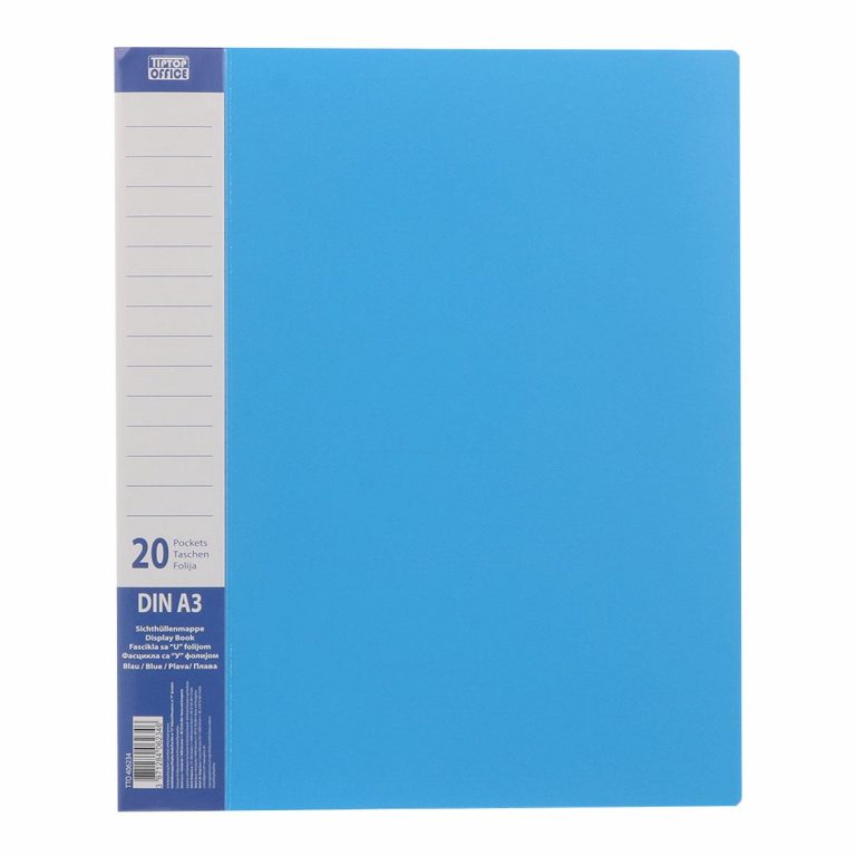 TTO fascikla PVC A3 sa plavim koricama i 20 U-folija unutra
