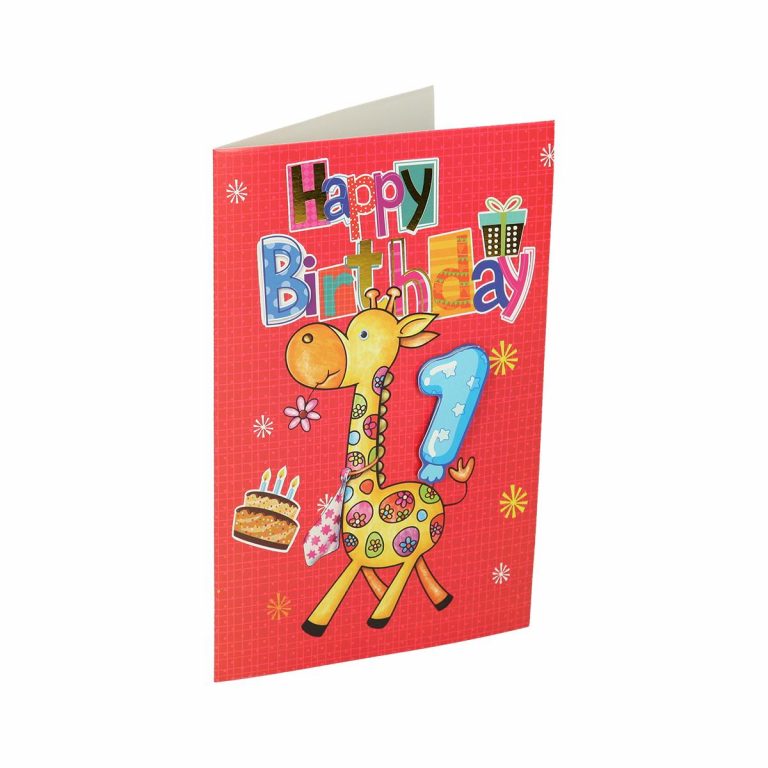 3D rođendanska čestitka sa motivom kutije i tekstom Happy Birthday
