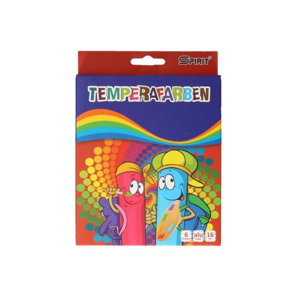 Pakovanje TTS Tempera boja sa 6 različitih nijansi u bočicama od 16ml
