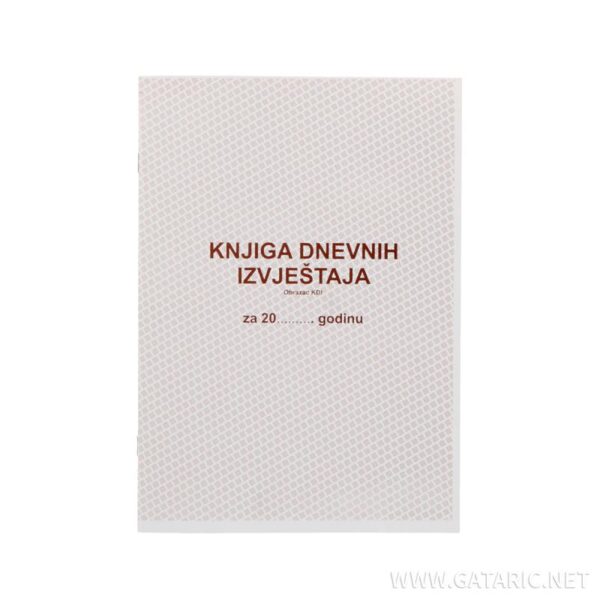 Knjiga dnevnih izvještaja A4 formata sa 12 džepova i šivenim uvezom