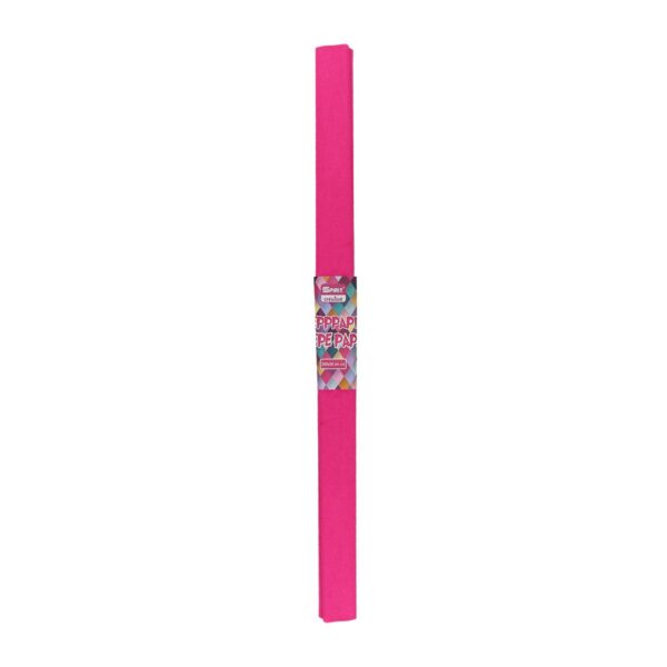 Fluorescentni TTS krep papir u rozoj boji, dimenzije 200x50cm