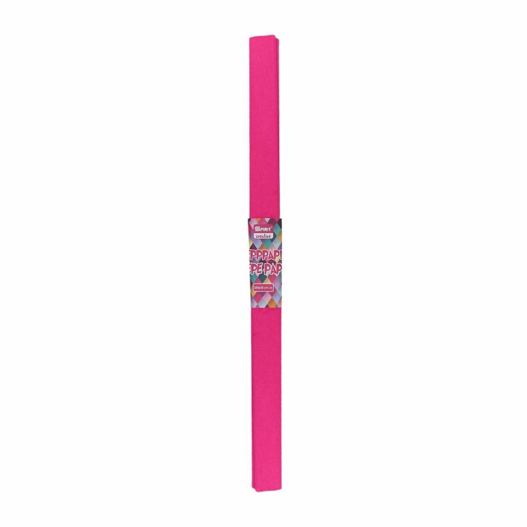 Fluorescentni TTS krep papir u rozoj boji, dimenzije 200x50cm