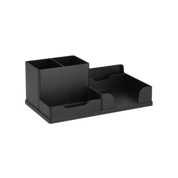 Crni TTO držač olovaka DESK sa pet pregrada na radnom stolu
