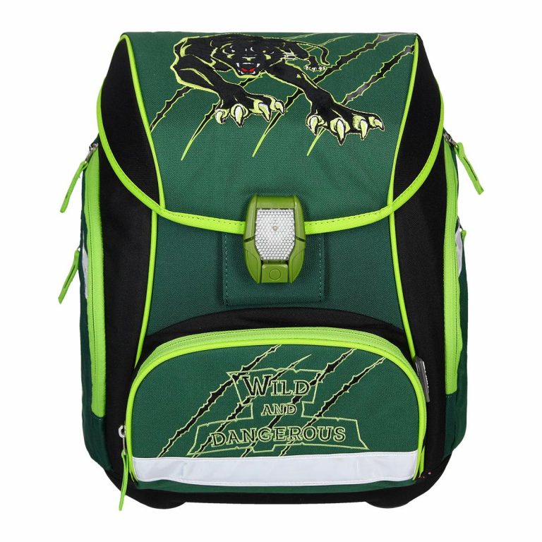 TTS Torba PANTHER LED19 - crvena školska torba sa svetlećom LED kopčom i ergonomskim leđima