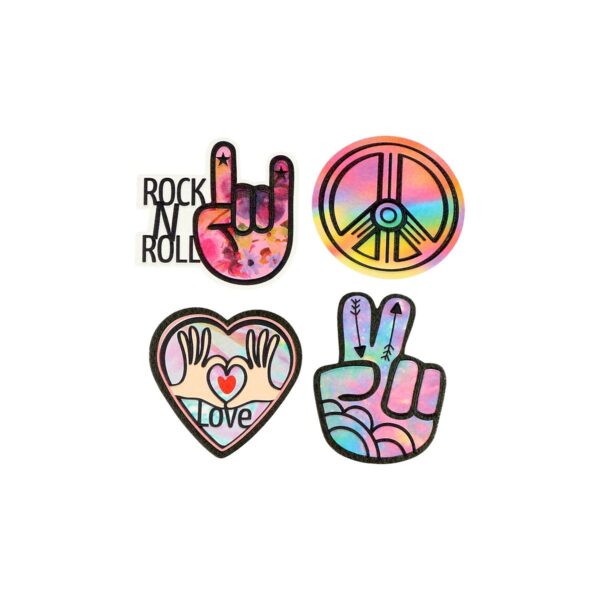 TTS Stiker RNR Patch Me u ROCK & ROLL dizajnu, pakovanje od 4 komada
