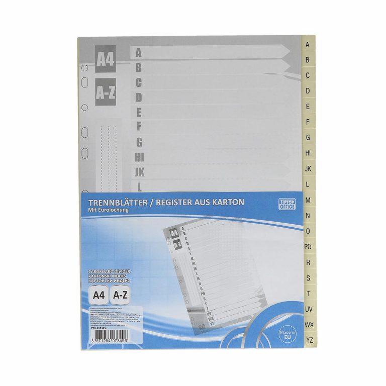 TTO Index Kartonski A-Z, 170g, DIN A4 format sa 12 listova