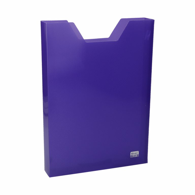 Plava TTS kutija za školske dokumente TRLJ sa natpisom i dimenzijama 230x320x40mm