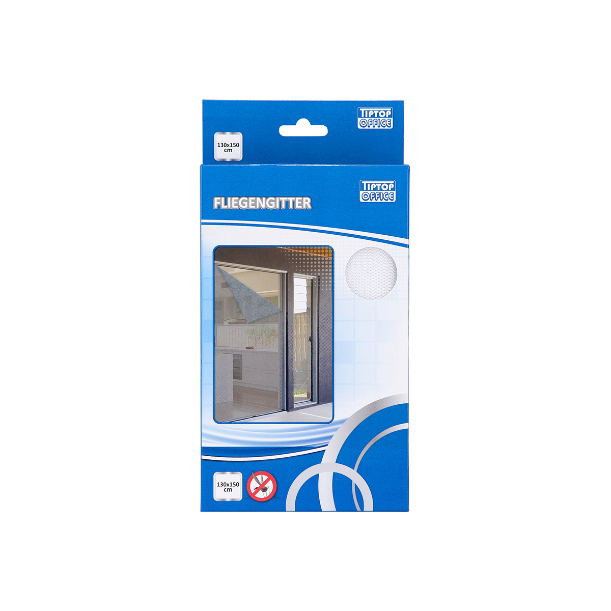 3871284076312 Bijela TTO mrežica protiv komaraca veličine 130x150cm sa čičak trakom