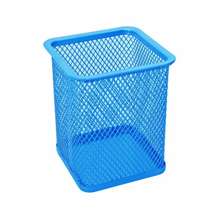Metalna mrežasta čaša za olovke u obliku kocke