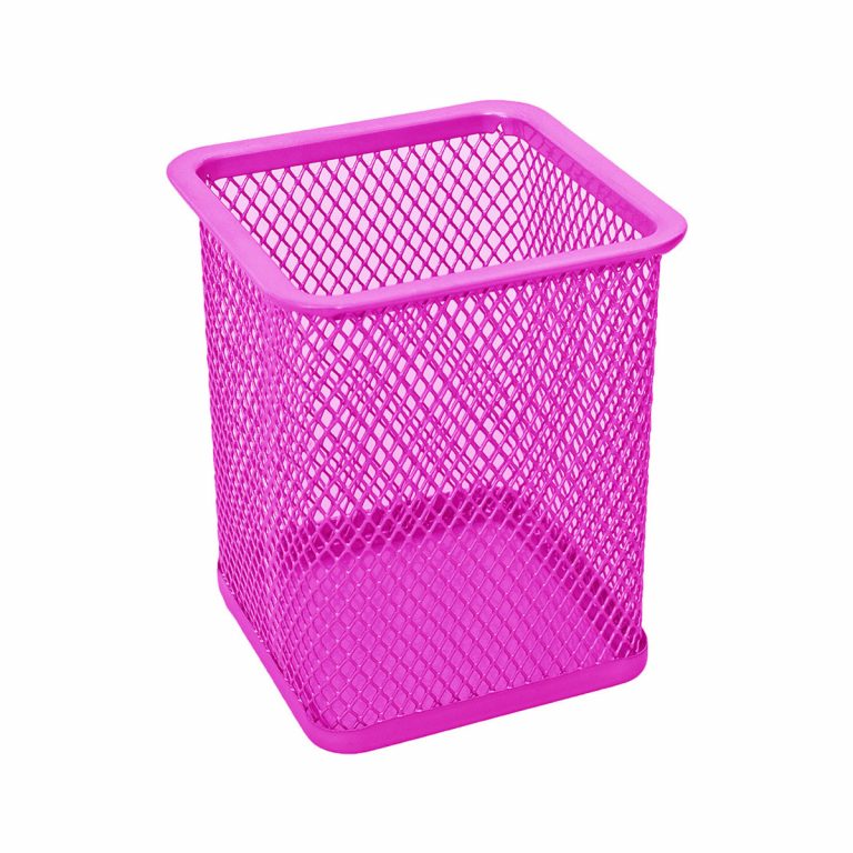 Metalna mrežasta čaša za olovke u obliku kocke