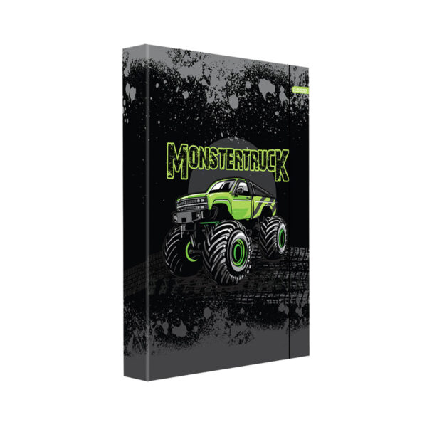 TTS kartonska mapa A4 sa motivom Monster Trucka i elastičnom gumom
