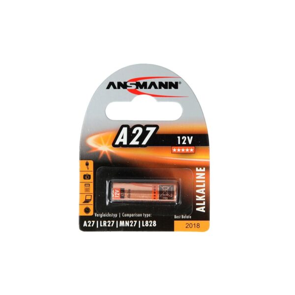 AN Bat A27 12V alkalna baterija, model A-27, sa oznakom snage 12V