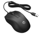 HP 100 EURO žičani miš, crne boje, sa optičkim senzorom i dugmadima