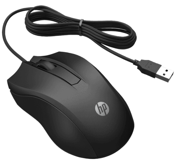 HP 100 EURO žičani miš, crne boje, sa optičkim senzorom i dugmadima