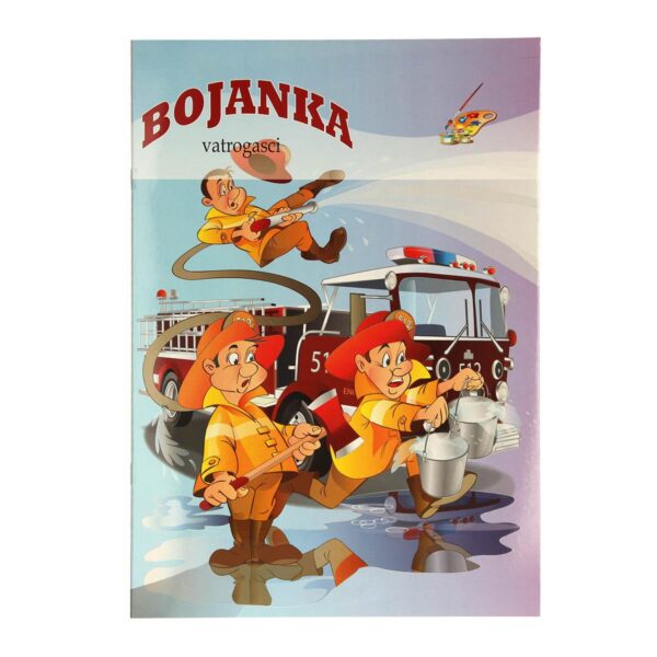TTS dječija bojanka sa slikama vatrogasaca i njihove opreme