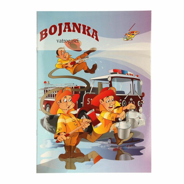 TTS dječija bojanka sa slikama vatrogasaca i njihove opreme