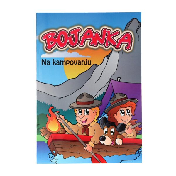 TTS bojanka za djecu sa šarenim motivima kampovanja i prirode