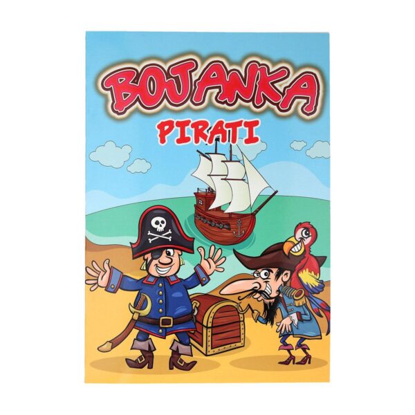 Dječija bojanka sa motivima pirata sa 16 slika i 2 dodatne